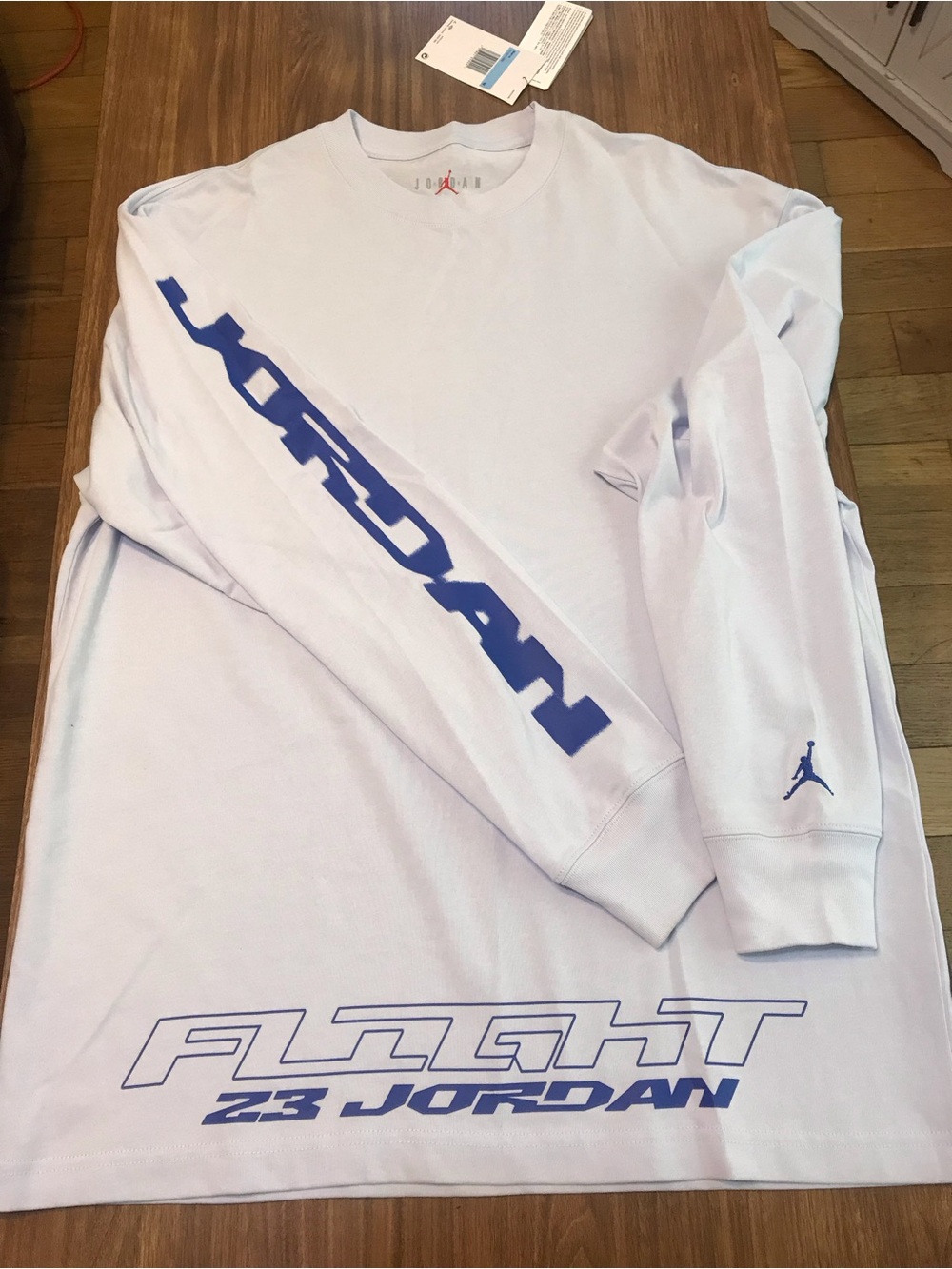 Jordan MVP Men’s Long-Sleeve Flight 23 Tee —Blue Sz Med NWT